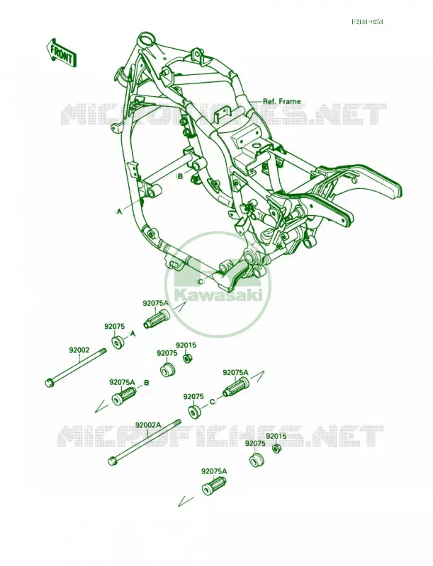 Frame Fittings Kawasaki MOTOS 1500 1988 Vulcan 88 SE  VN1500-B2