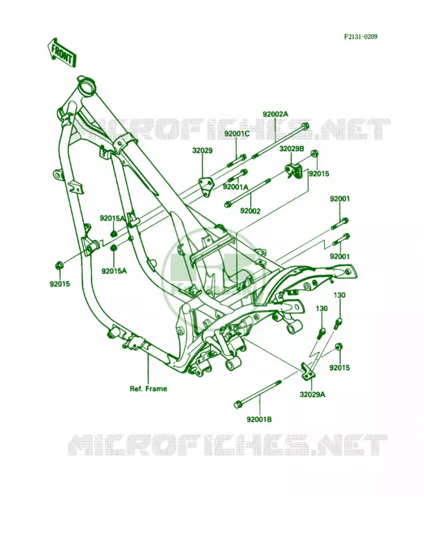 Frame Fittings Kawasaki MOTOS 450 1987 454 LTD  EN450-A3