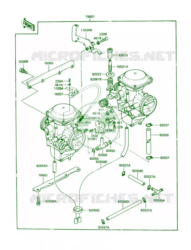 Carburetor Kawasaki MOTOS 305 1987 LTD  KZ305-B2