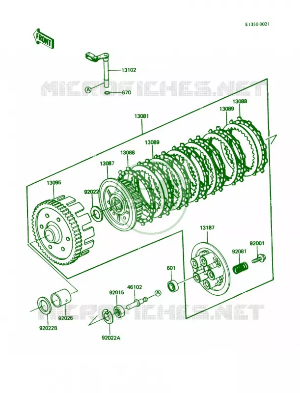 Clutch Kawasaki MOTOS 305 1987 LTD  KZ305-B2