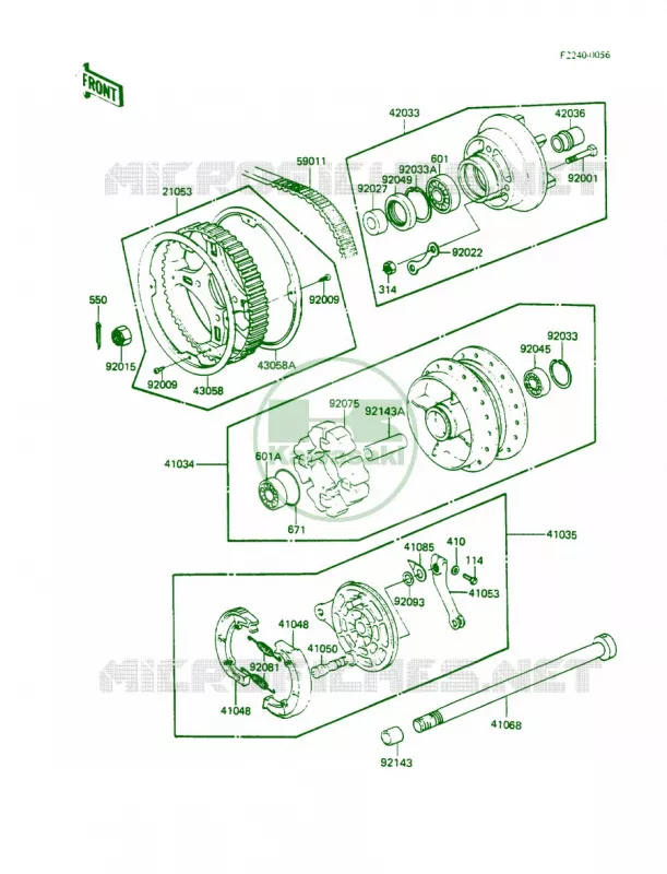Rear WheelChain Kawasaki MOTOS 305 1987 LTD  KZ305-B2