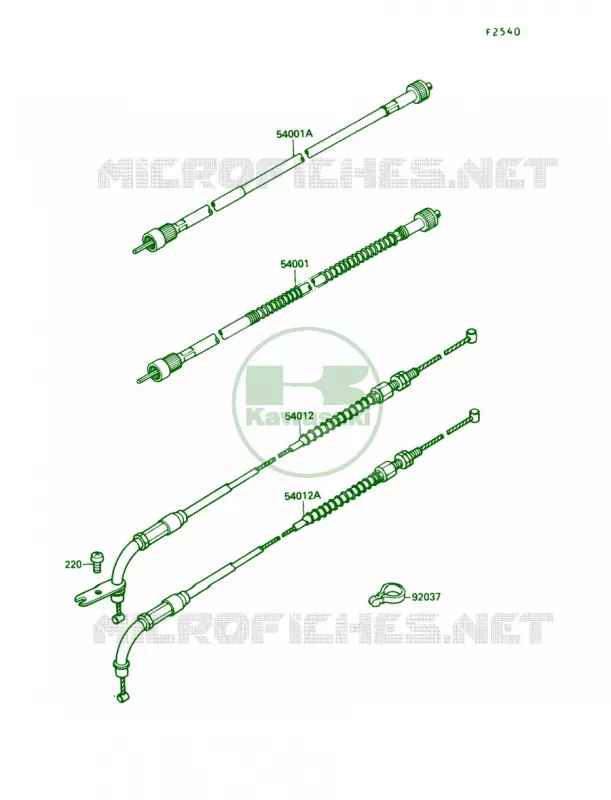 Cable Kawasaki MOTOS 1500 1987 Vulcan 88  VN1500-A1