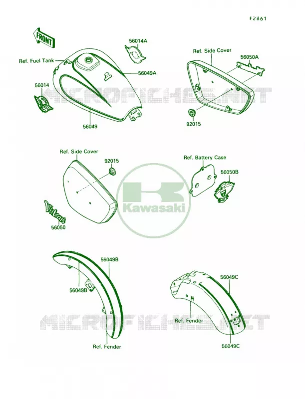 Decal Kawasaki MOTOS 1500 1987 Vulcan 88  VN1500-A1