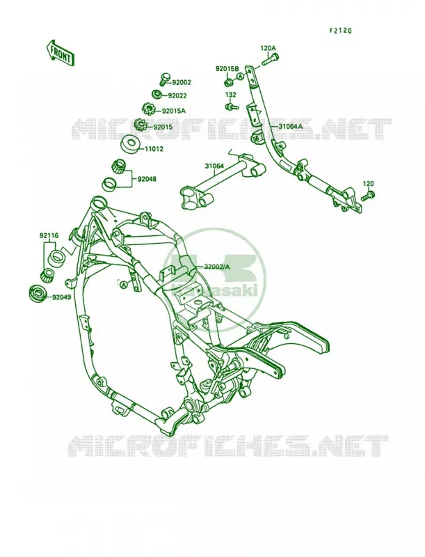 Frame Kawasaki MOTOS 1500 1987 Vulcan 88 SE  VN1500-B1