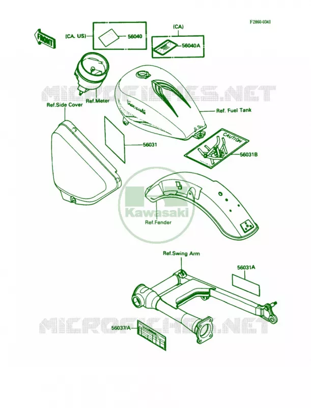 Labels Kawasaki MOTOS 750 1987 Vulcan 750  VN750-A3