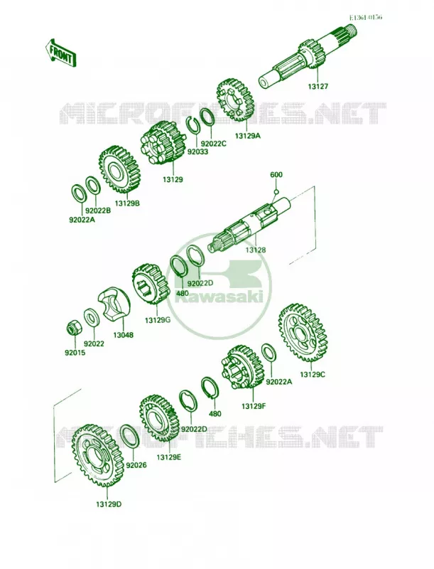 Transmission Kawasaki MOTOS 750 1987 Vulcan 750  VN750-A3