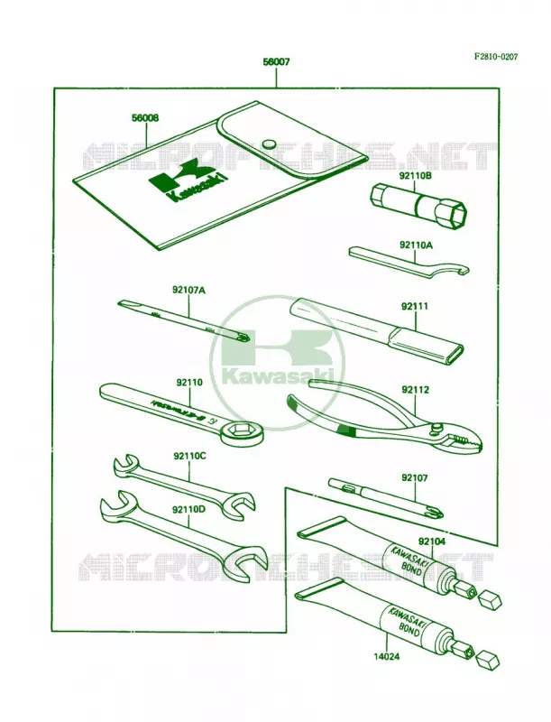 Owner's Tools Kawasaki MOTOS 450 1986 454 LTD  EN450-A2