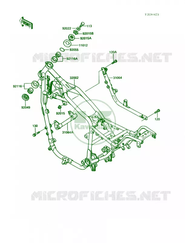 Frame Kawasaki MOTOS 750 1986 Vulcan 750  VN750-A2
