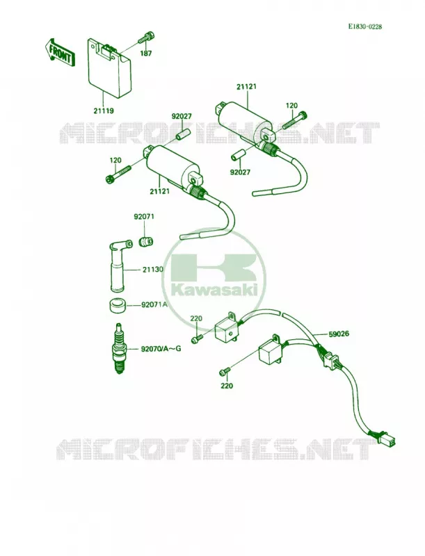 Ignition System Kawasaki MOTOS 450 1985 454 LTD  EN450-A1
