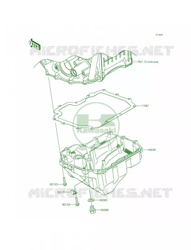 Oil Pan Kawasaki MOTOS 1000 2015 Ninja ZX-10R  ZX1000JFF