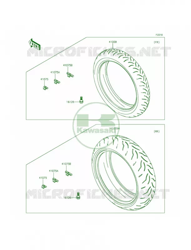 Tires Kawasaki MOTOS 1000 2015 Ninja ZX-10R  ZX1000JFF