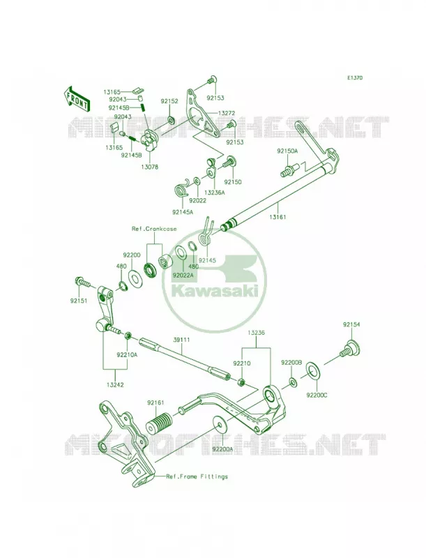Gear Change Mechanism Kawasaki MOTOS 1000 2015 Ninja ZX-10R 30th Anniversary  ZX1000JFFA