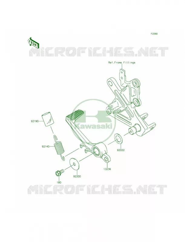 Brake PedalTorque Link Kawasaki MOTOS 1000 2015 Ninja ZX-10R ABS  ZX1000KFF