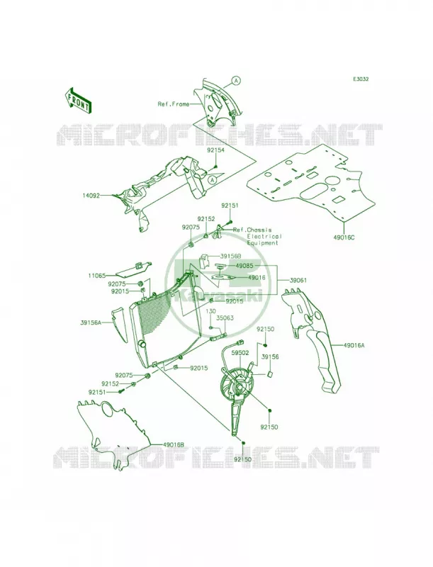 Radiator Kawasaki MOTOS 1000 2015 Ninja ZX-10R ABS 30th Anniversary  ZX1000KFFA