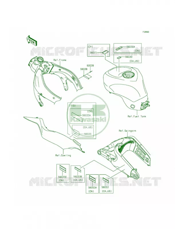 Labels Kawasaki MOTOS 636 2015 Ninja ZX-6R  ZX636FFF
