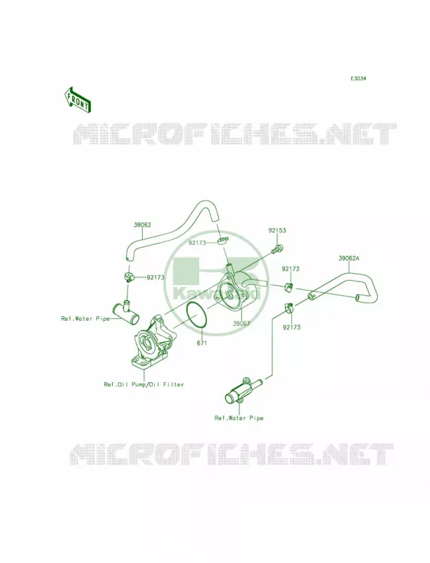 Oil Cooler Kawasaki MOTOS 636 2015 Ninja ZX-6R  ZX636FFF