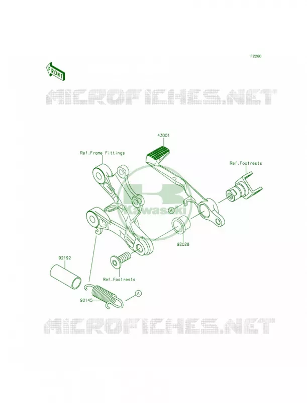 Brake PedalTorque Link Kawasaki MOTOS 636 2015 Ninja ZX-6R  ZX636FFFA
