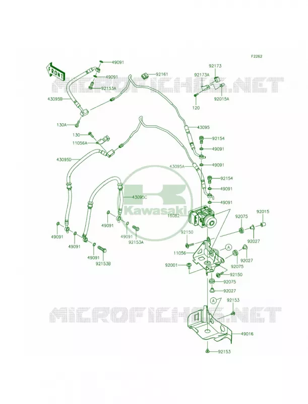 Brake Piping Kawasaki MOTOS 636 2015 Ninja ZX-6R  ZX636FFFA