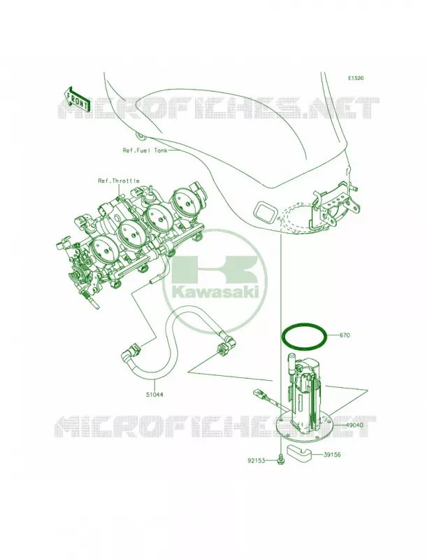 Fuel Pump Kawasaki MOTOS 636 2015 Ninja ZX-6R  ZX636FFFA