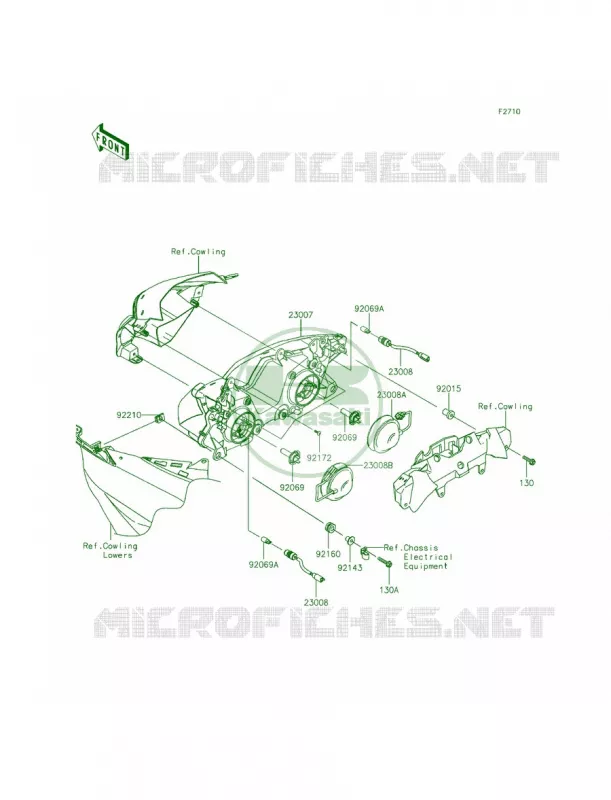 Headlights Kawasaki MOTOS 636 2015 Ninja ZX-6R  ZX636FFFA