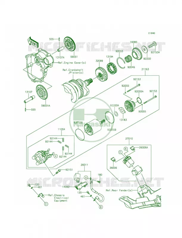 Starter Motor Kawasaki MOTOS 636 2015 Ninja ZX-6R  ZX636FFFA