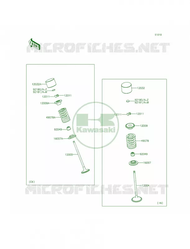 Valves Kawasaki MOTOS 636 2015 Ninja ZX-6R  ZX636FFFA