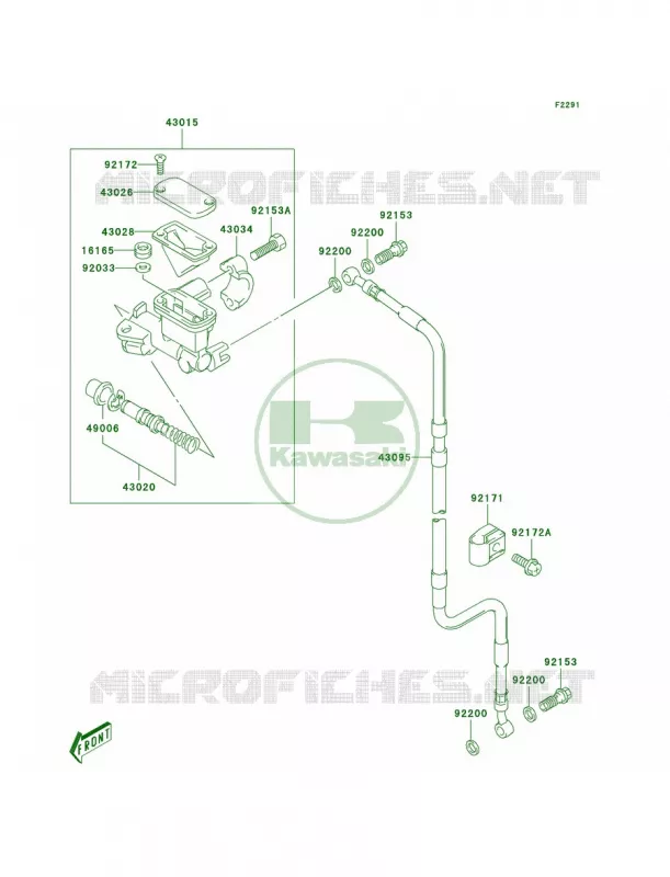 Front Master Cylinder Kawasaki MOTOS 400 2004 KLX400R  KLX400-B2
