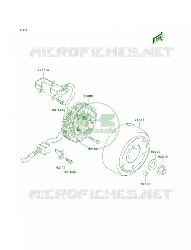Generator Kawasaki MOTOS 400 2004 KLX400R  KLX400-B2
