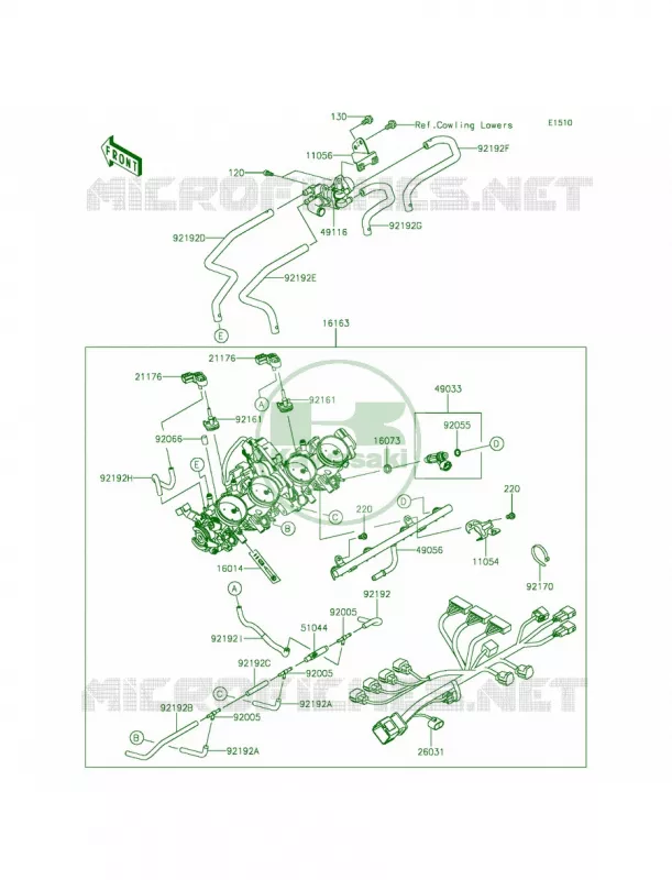 Throttle Kawasaki MOTOS 1400 2015 Ninja ZX-14R ABS 30th Anniversary  ZX1400FFFB