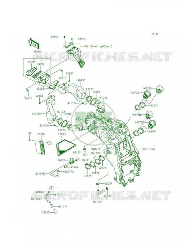 Air Cleaner Kawasaki MOTOS 1400 2015 Ninja ZX-14R ABS  ZX1400FFFA
