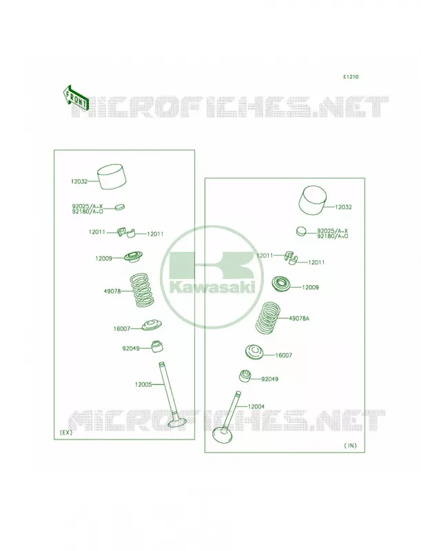 Valves Kawasaki MOTOS 1400 2015 Ninja ZX-14R ABS  ZX1400FFFA