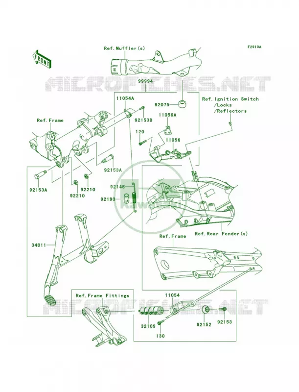 AccessoryCenterstand Kawasaki MOTOS 1400 2014 Ninja ZX-14R  ZX1400EEFA