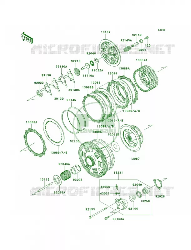 Clutch Kawasaki MOTOS 1400 2014 Ninja ZX-14R  ZX1400EEFA