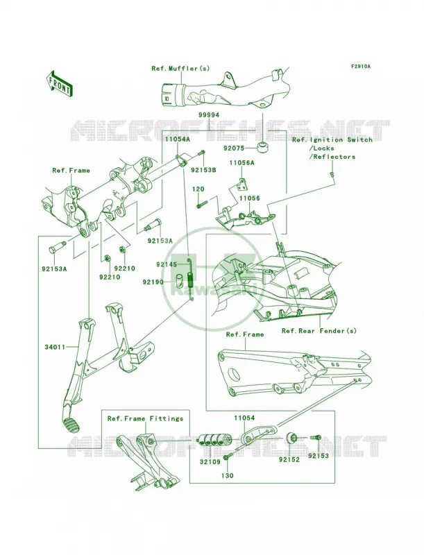 AccessoryCenterstand Kawasaki MOTOS 1400 2014 Ninja ZX-14R ABS  ZX1400FEFA