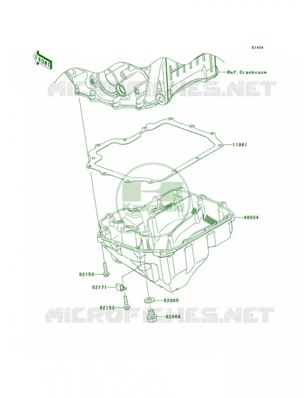Oil Pan Kawasaki MOTOS 1000 2014 Ninja ZX-10R ABS  ZX1000KEF