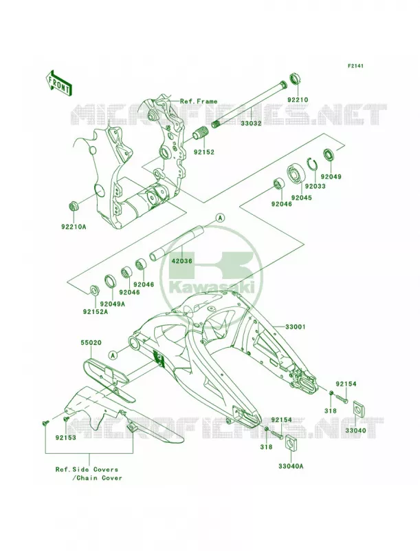Swingarm Kawasaki MOTOS 1000 2014 Ninja ZX-10R ABS  ZX1000KEF