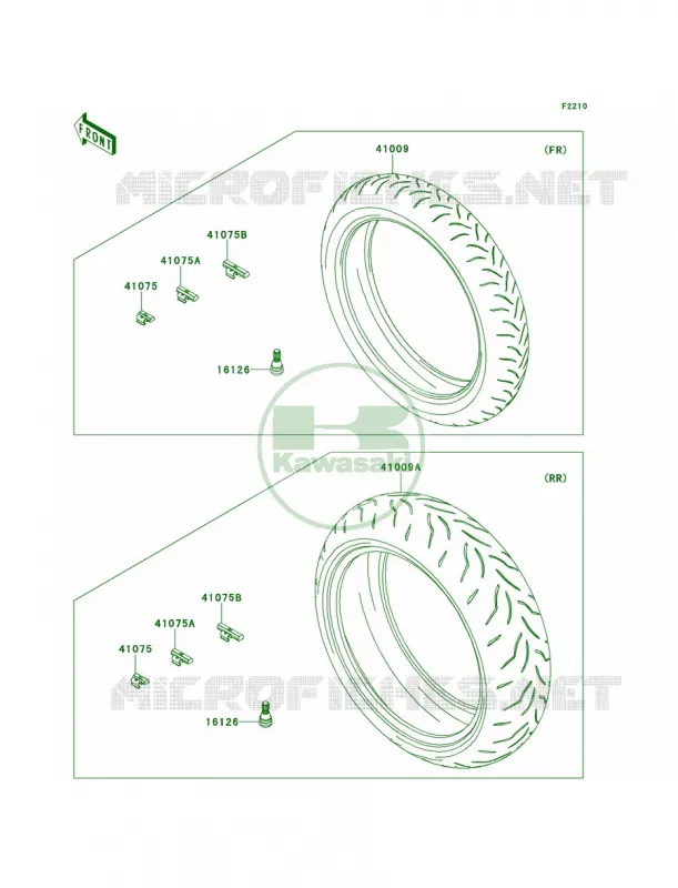 Tires Kawasaki MOTOS 1000 2014 Ninja ZX-10R ABS  ZX1000KEF