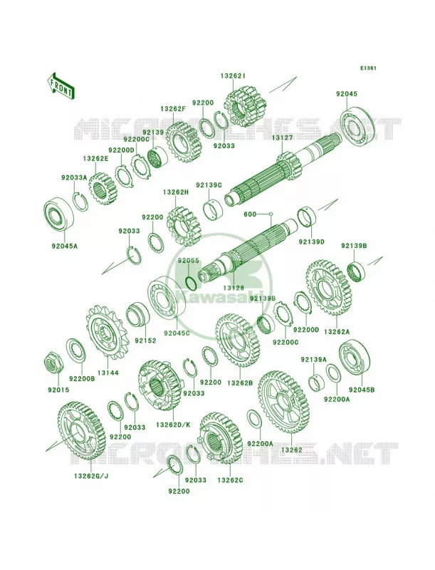 Transmission Kawasaki MOTOS 1000 2014 Ninja ZX-10R ABS  ZX1000KEF