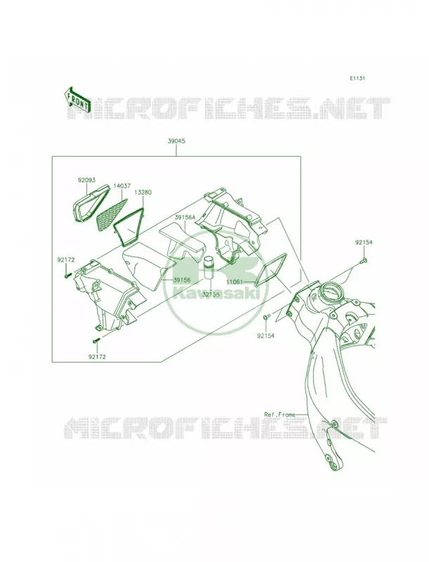 Air Duct Kawasaki MOTOS 636 2014 Ninja ZX-6R  ZX636EEF