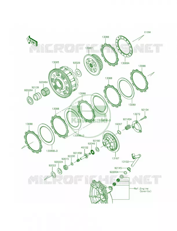 Clutch Kawasaki MOTOS 636 2014 Ninja ZX-6R  ZX636EEF
