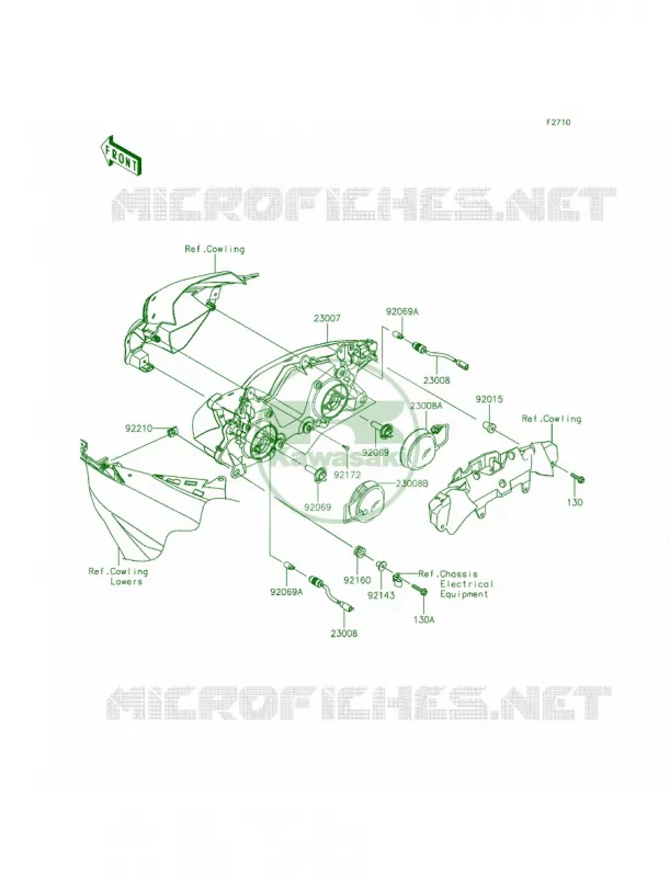Headlights Kawasaki MOTOS 636 2014 Ninja ZX-6R  ZX636EEF