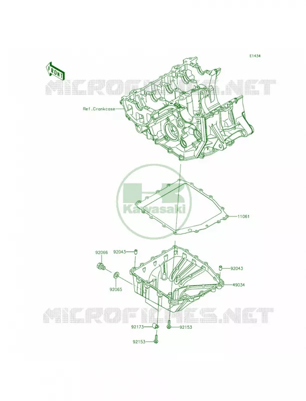 Oil Pan Kawasaki MOTOS 636 2014 Ninja ZX-6R  ZX636EEF