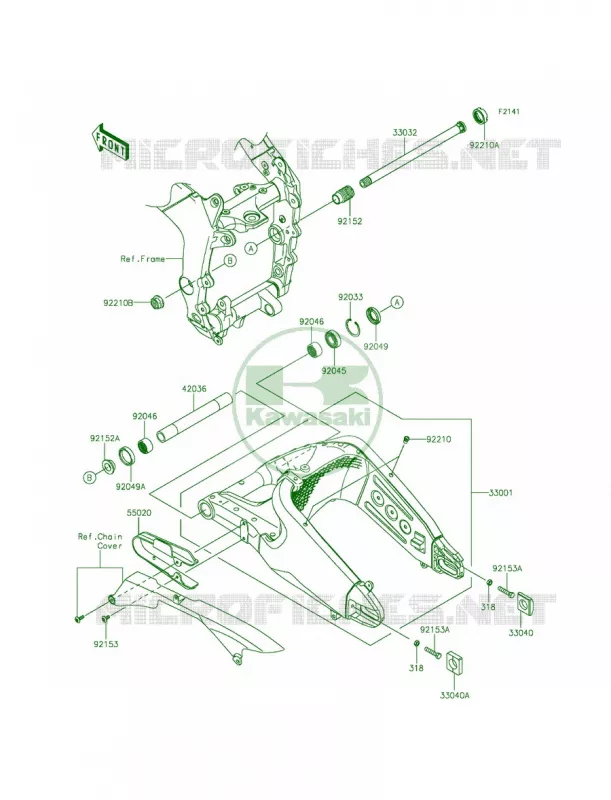 Swingarm Kawasaki MOTOS 636 2014 Ninja ZX-6R  ZX636EEF
