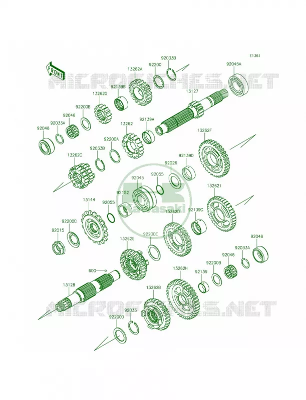 Transmission Kawasaki MOTOS 636 2014 Ninja ZX-6R  ZX636EEF
