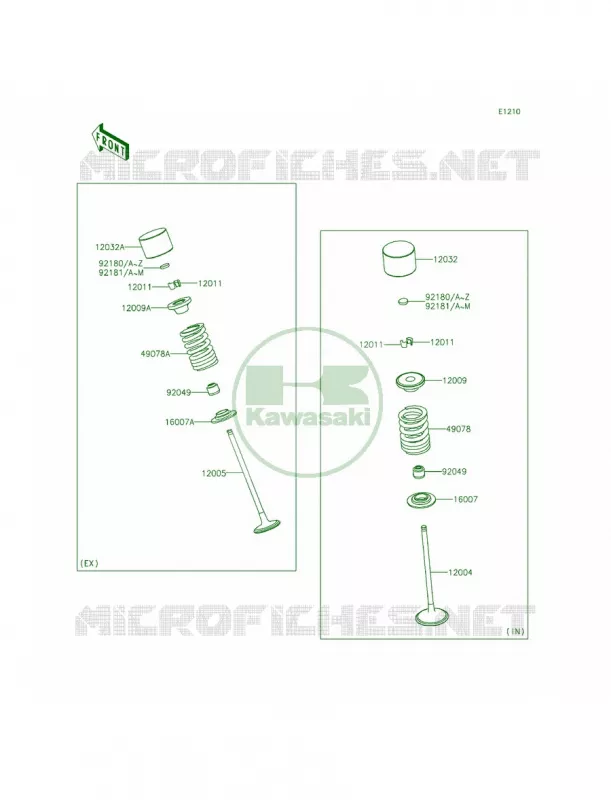 Valves Kawasaki MOTOS 636 2014 Ninja ZX-6R  ZX636EEF