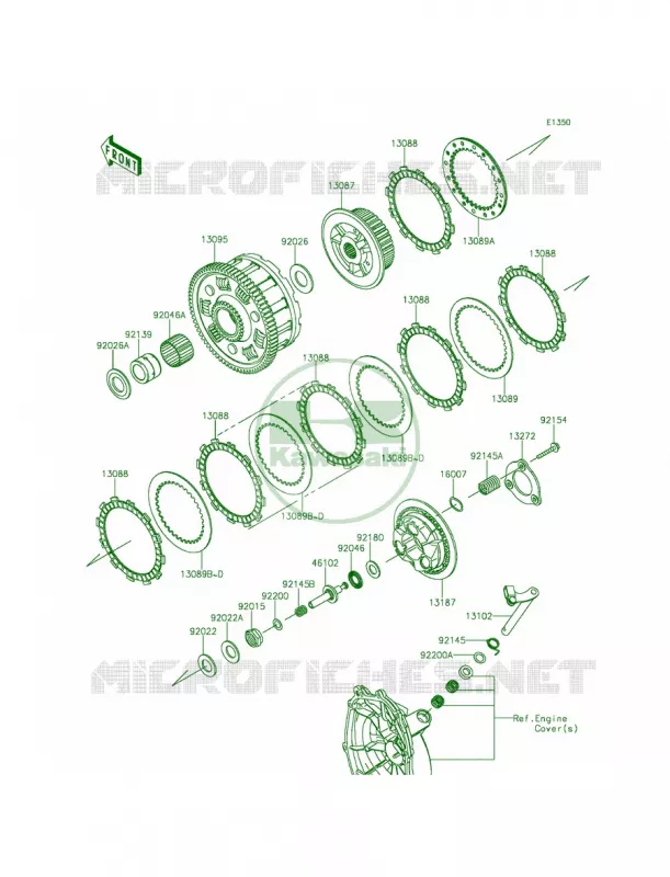 Clutch Kawasaki MOTOS 636 2014 Ninja ZX-6R ABS  ZX636FEF
