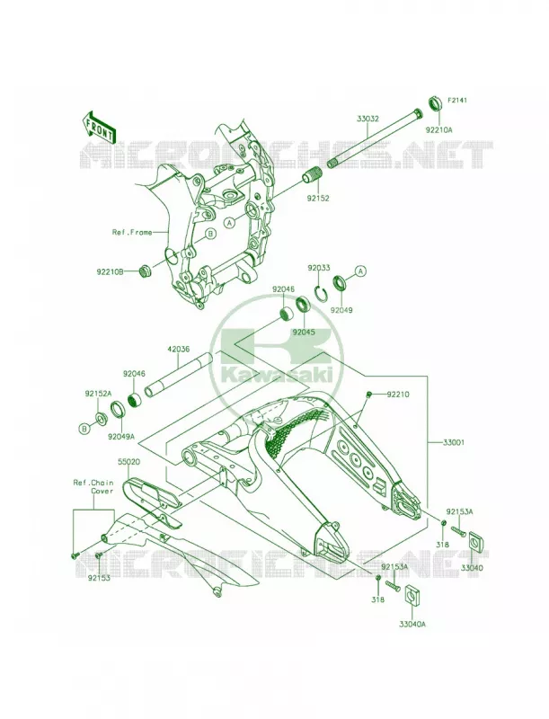 Swingarm Kawasaki MOTOS 636 2014 Ninja ZX-6R ABS  ZX636FEF