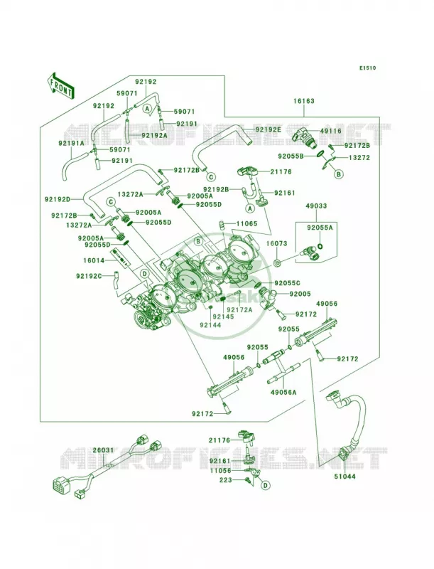 Throttle Kawasaki MOTOS 1000 2013 Ninja ZX-10R  ZX1000JDF