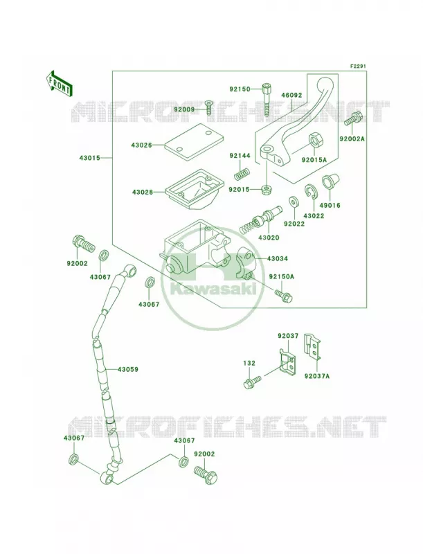 Front Master Cylinder Kawasaki MOTOS 200 2003 KDX200  KDX200-H9