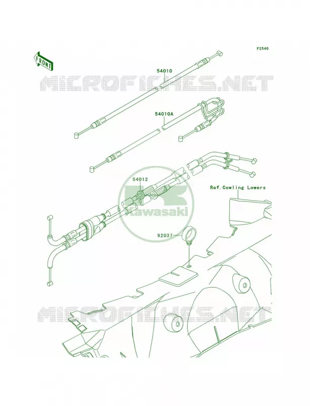 Cables Kawasaki MOTOS 1400 2013 Ninja ZX-14R  ZX1400EDF